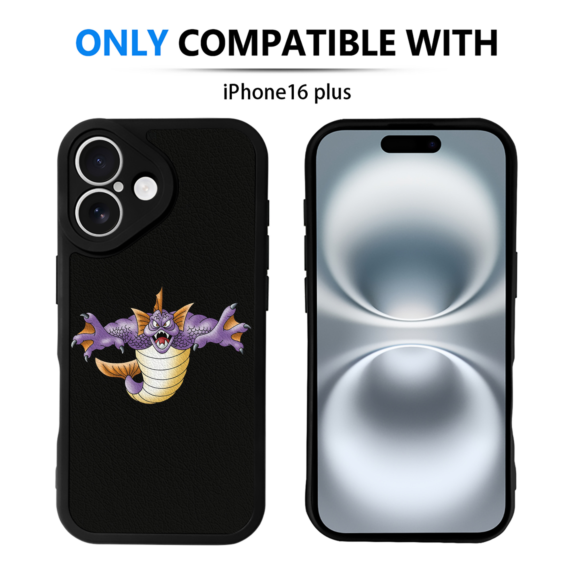 （画像用） ドラゴンクエスト Doragon Kuesuto Dragon Quest 【iPhone 16シリーズ対応】シリコンスマホケース（レザー調） 材質：シリコン